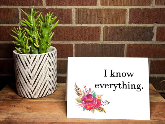 I Know Everything