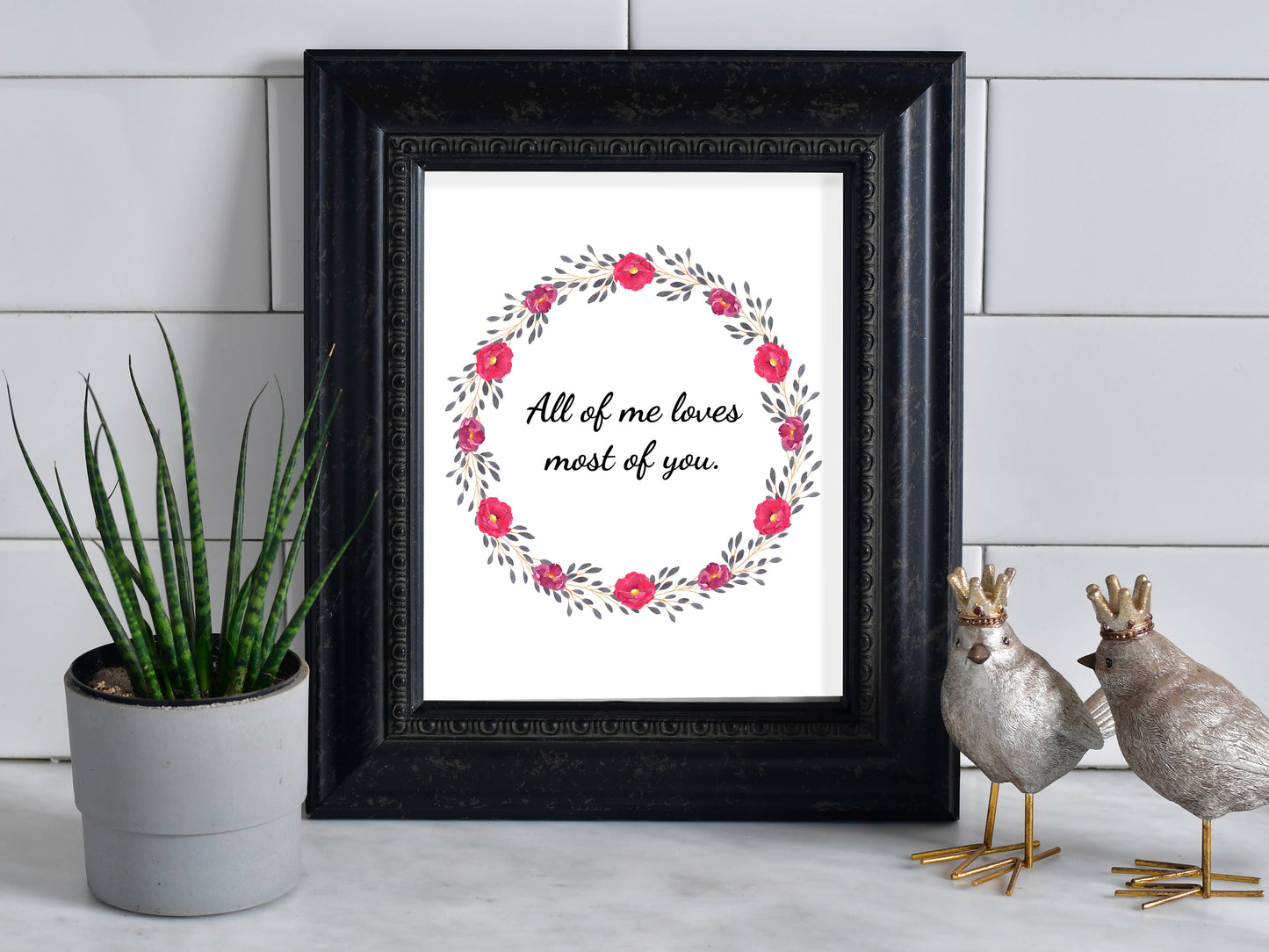 All Of Me Loves Most of You Snarky Art Print